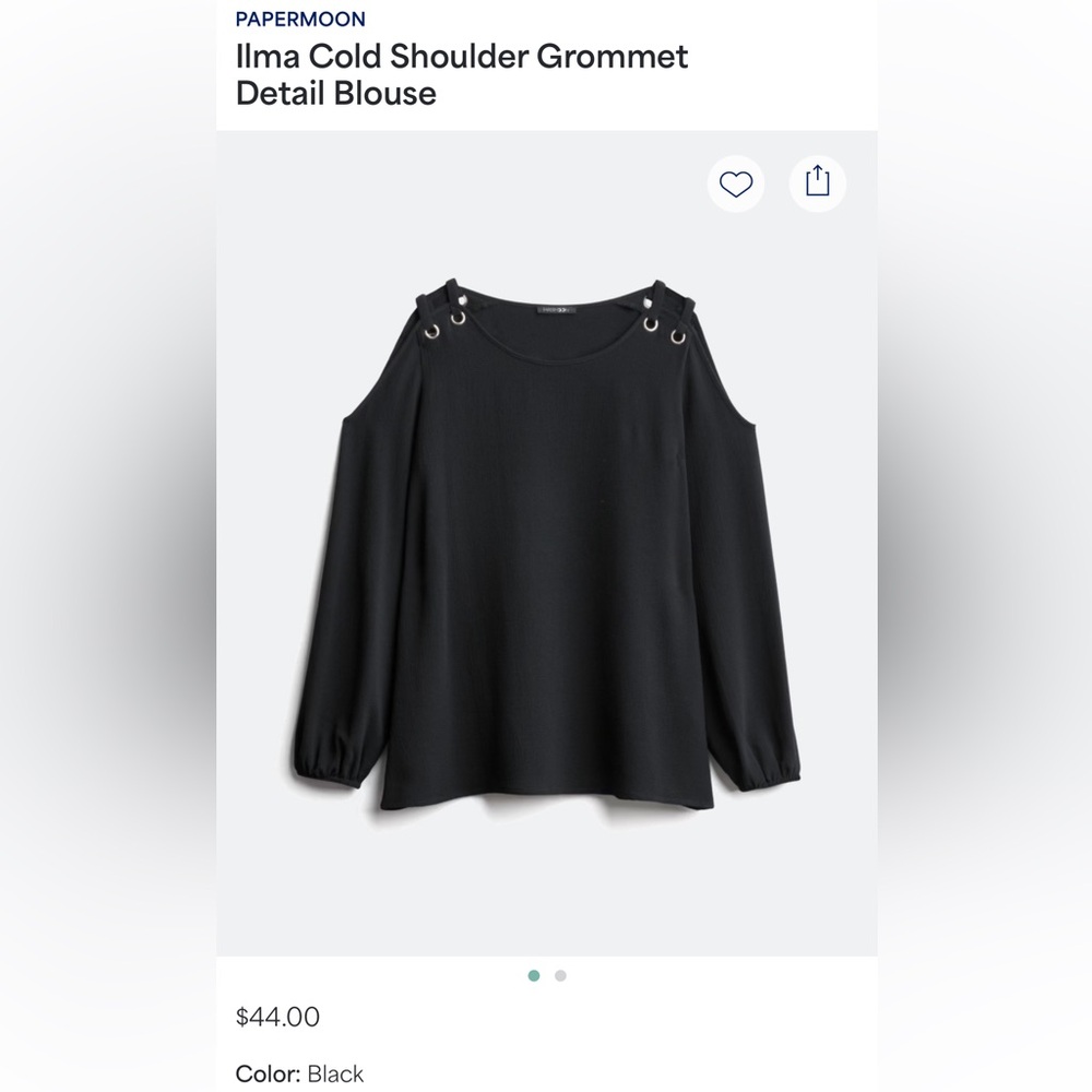 Cold Shoulder Grommet Detail Blouse